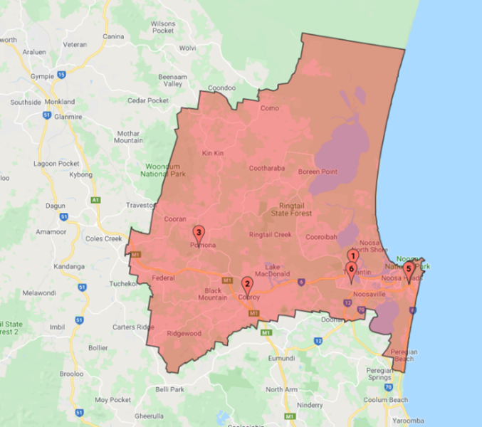 Noosa Postcode Map – Noosa District Catholic Parish